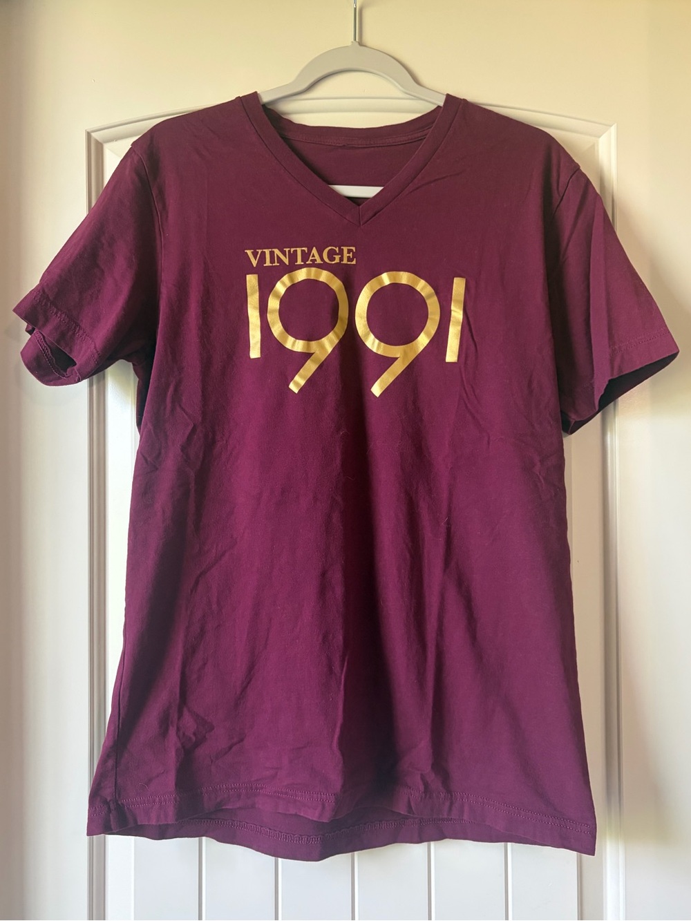 Vintage 1991 Graphic V Neck